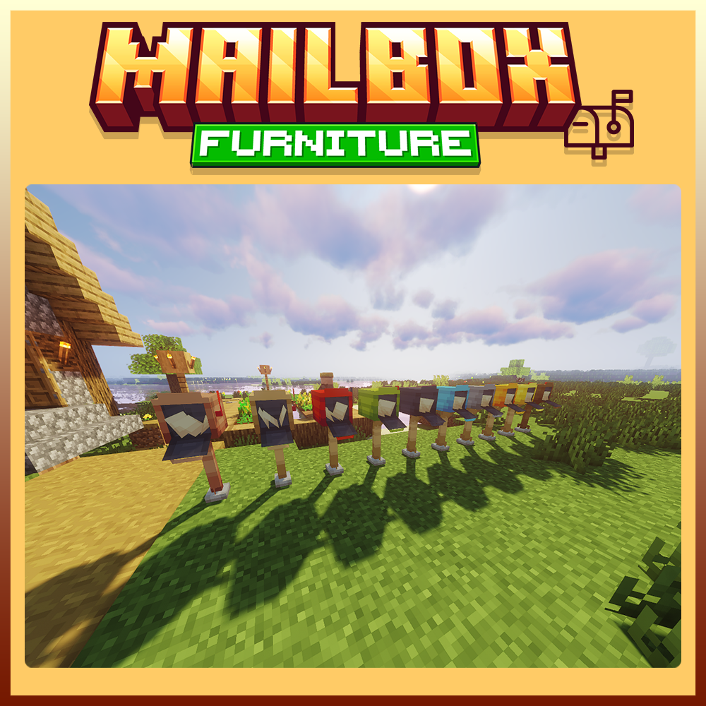 mailbox furniture props decor pack minecraft blockbench