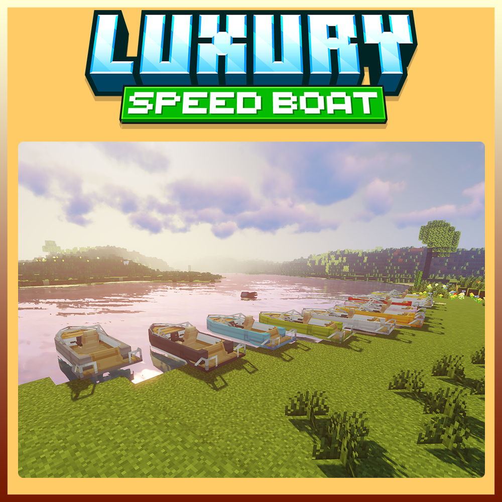 luxury speed boat minecraft blockbench vehicles mounts