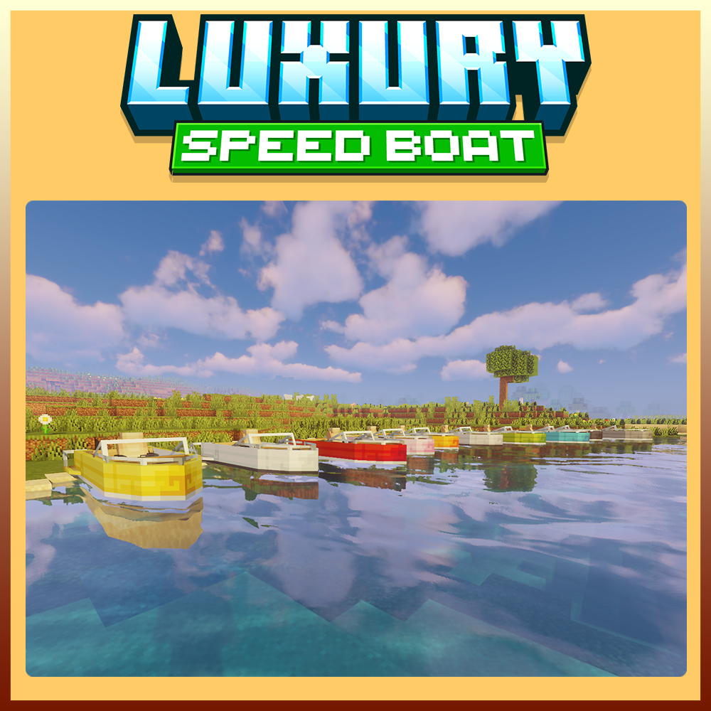 luxury speed boat minecraft blockbench vehicles mounts