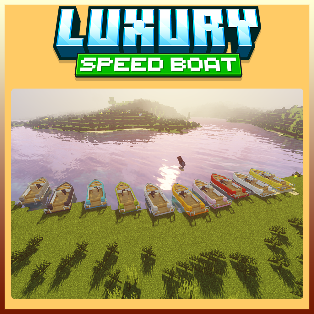 luxury speed boat minecraft blockbench vehicles mounts