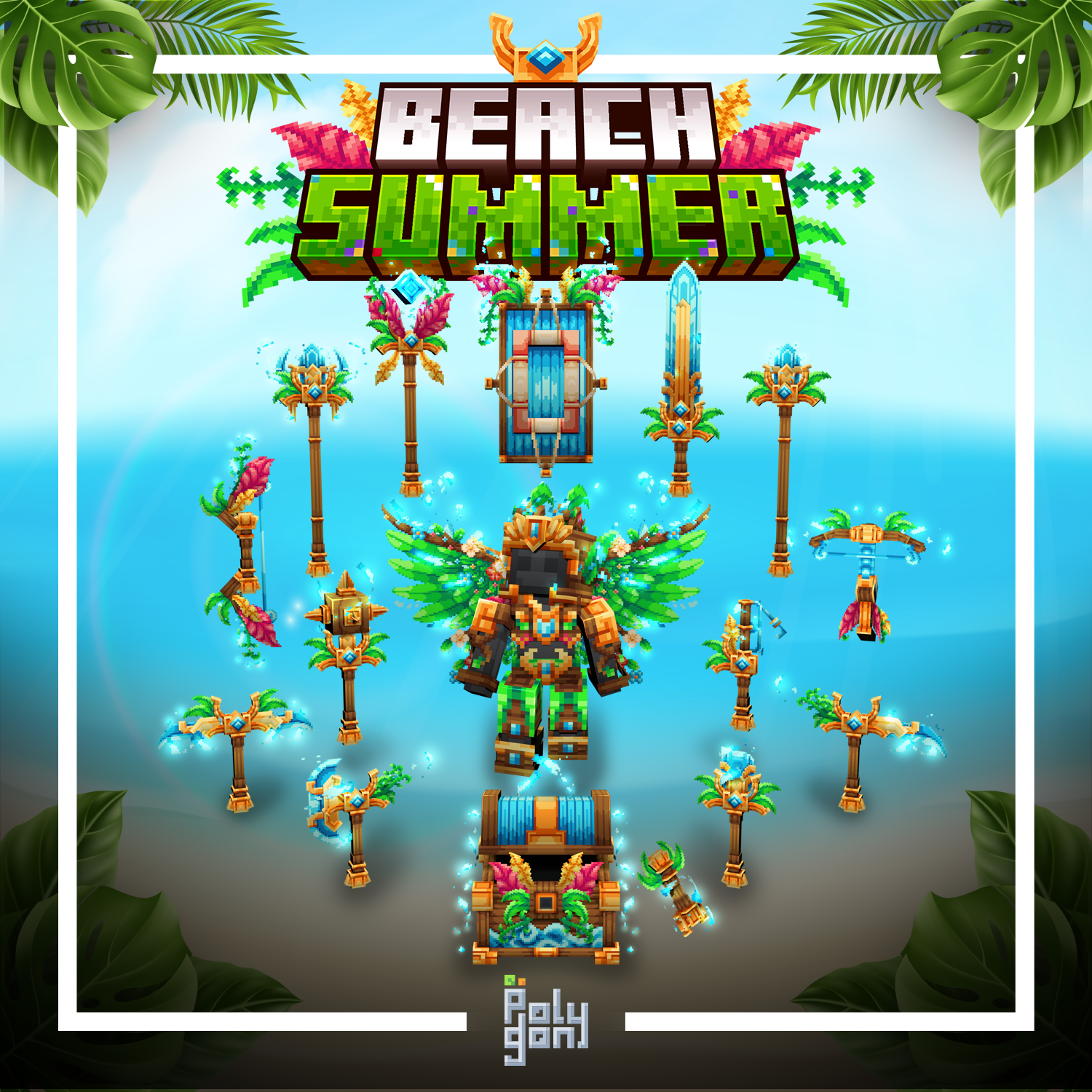 Beach Summer Animated Weapons and Tools Set (64x) preview image