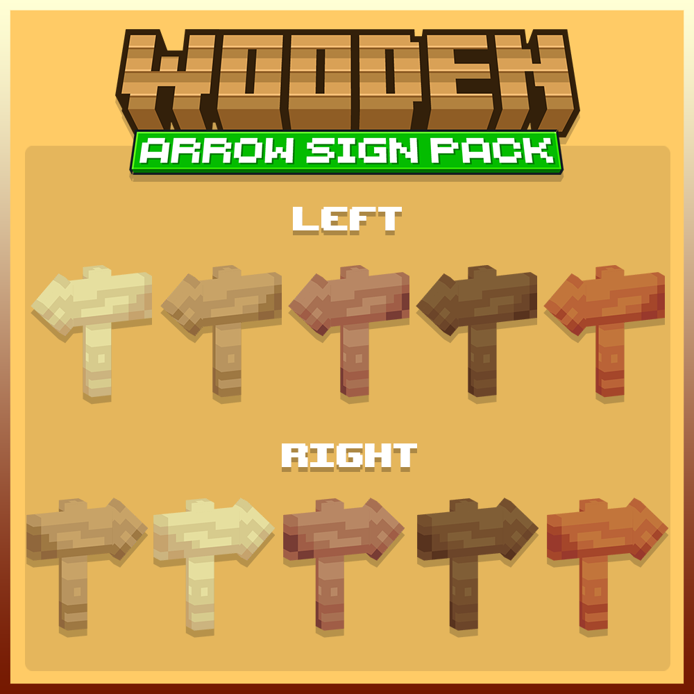 wooden arrow sign minecraft blockbench