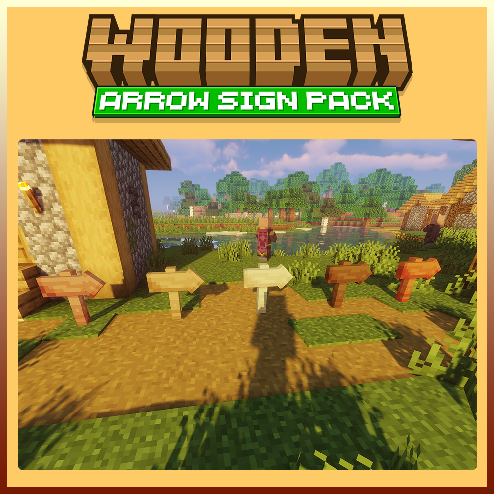 wooden arrow sign minecraft blockbench