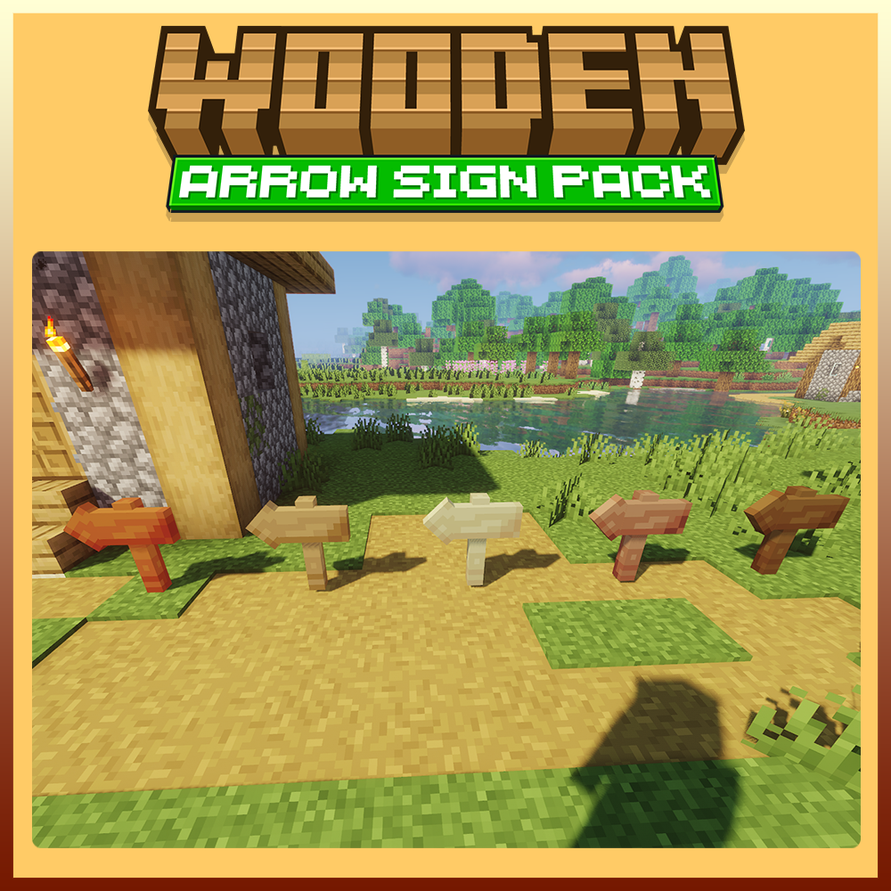 wooden arrow sign minecraft blockbench