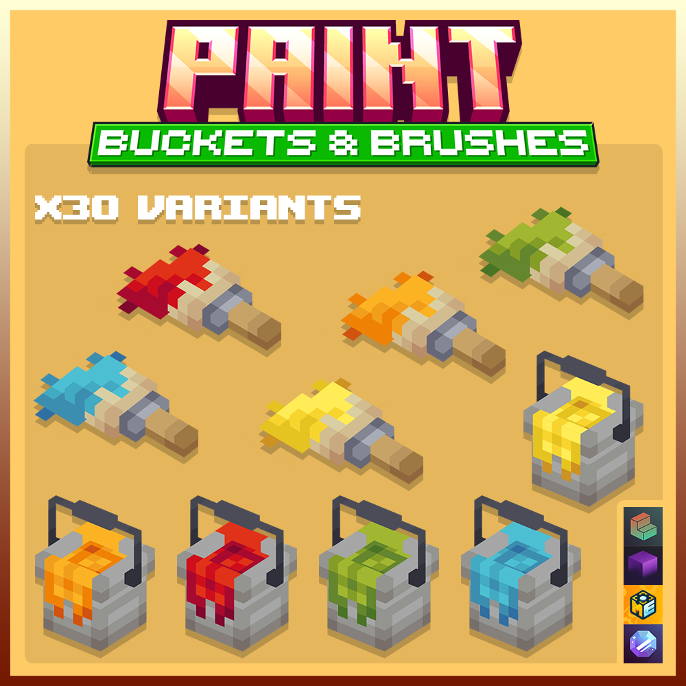 Paint Buckets and Brushes preview image