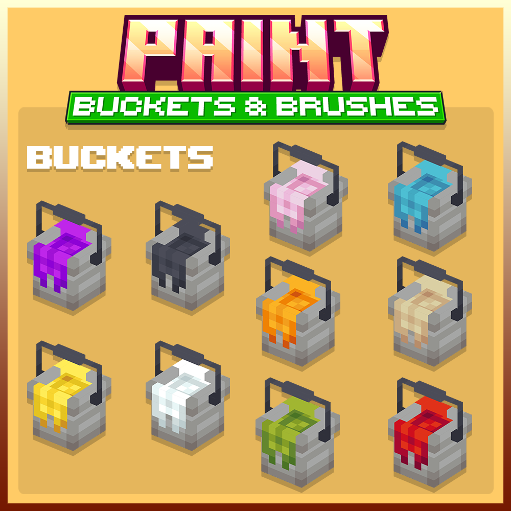 paint buckets and brushes minecraft blockbench furniture