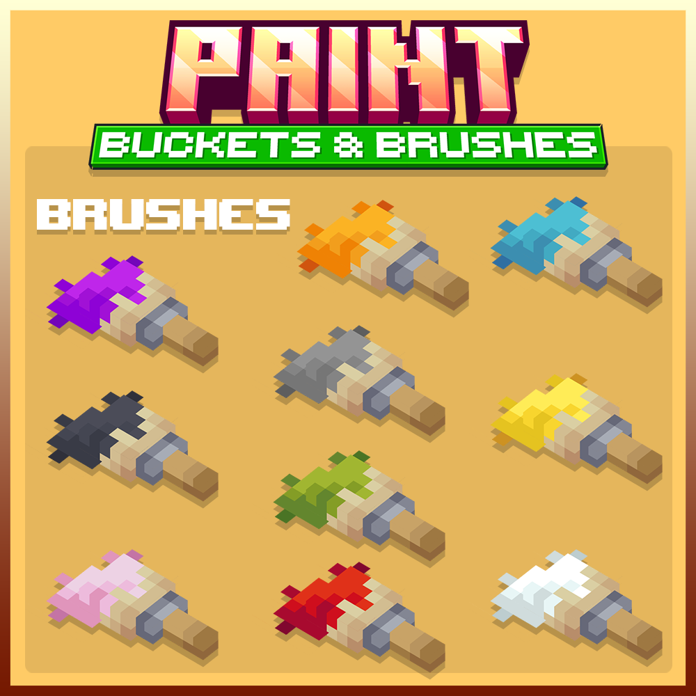 paint buckets and brushes minecraft blockbench furniture