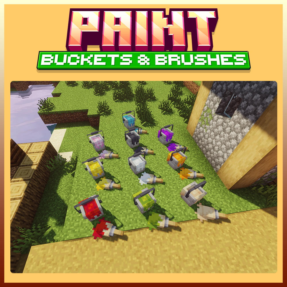paint buckets and brushes minecraft blockbench furniture