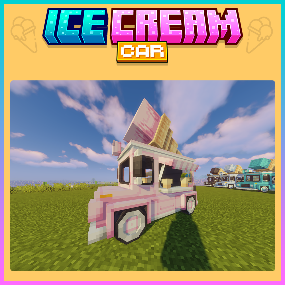 ice cream car minecraft blockbench