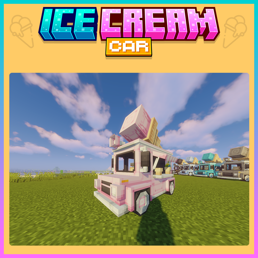 ice cream car minecraft blockbench