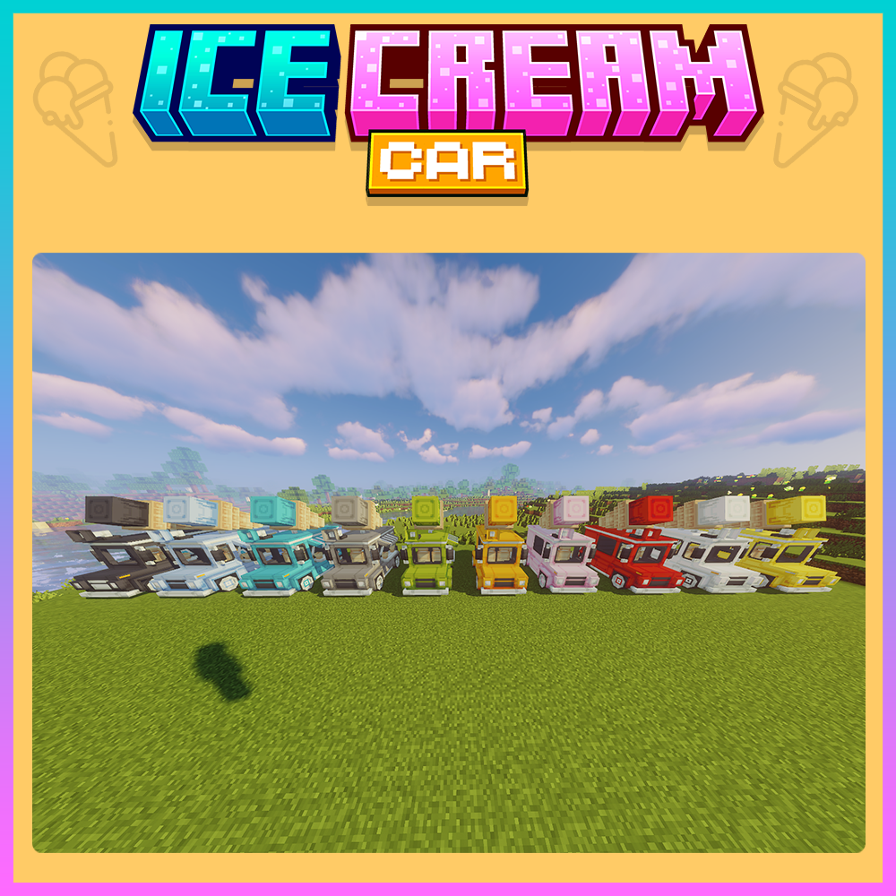 ice cream car minecraft blockbench