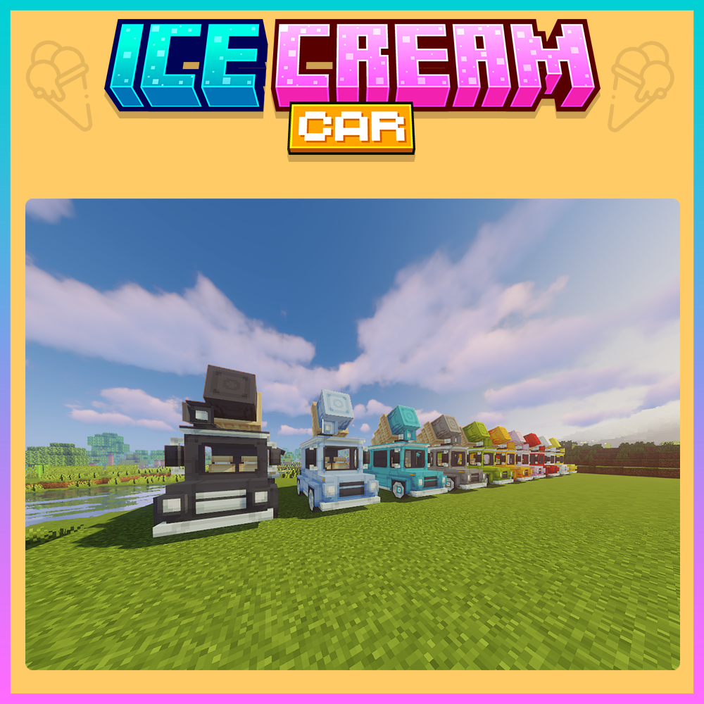 ice cream car minecraft blockbench