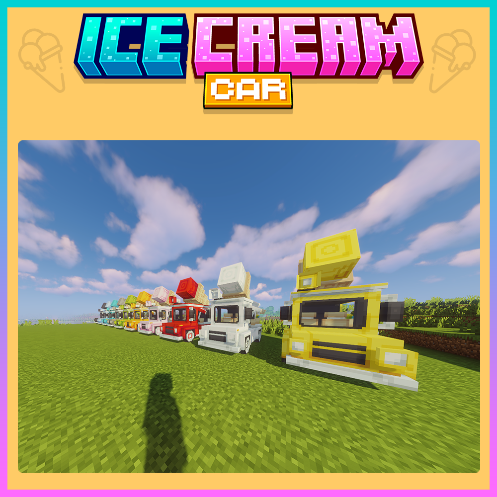 ice cream car minecraft blockbench