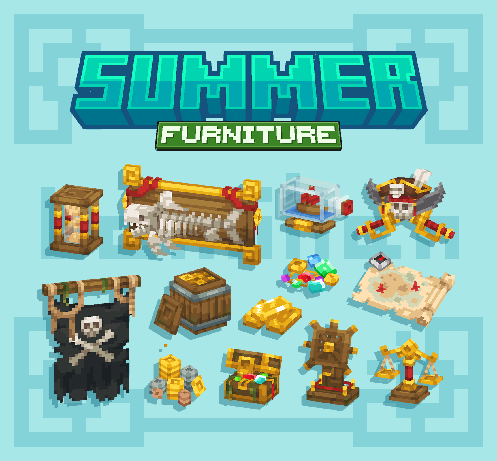 Pirate Treasure Furniture【Dyeable】 preview image