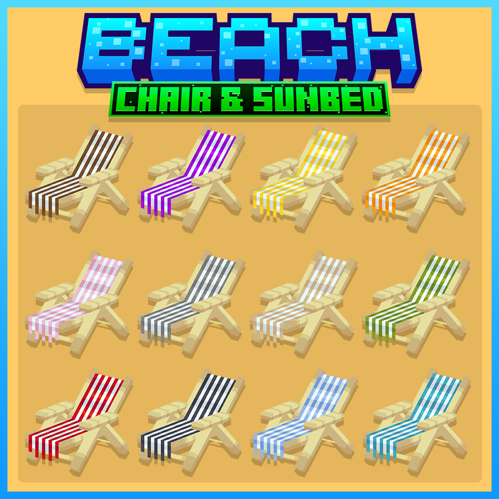 minecraft beach chair sunbed furniture pack
