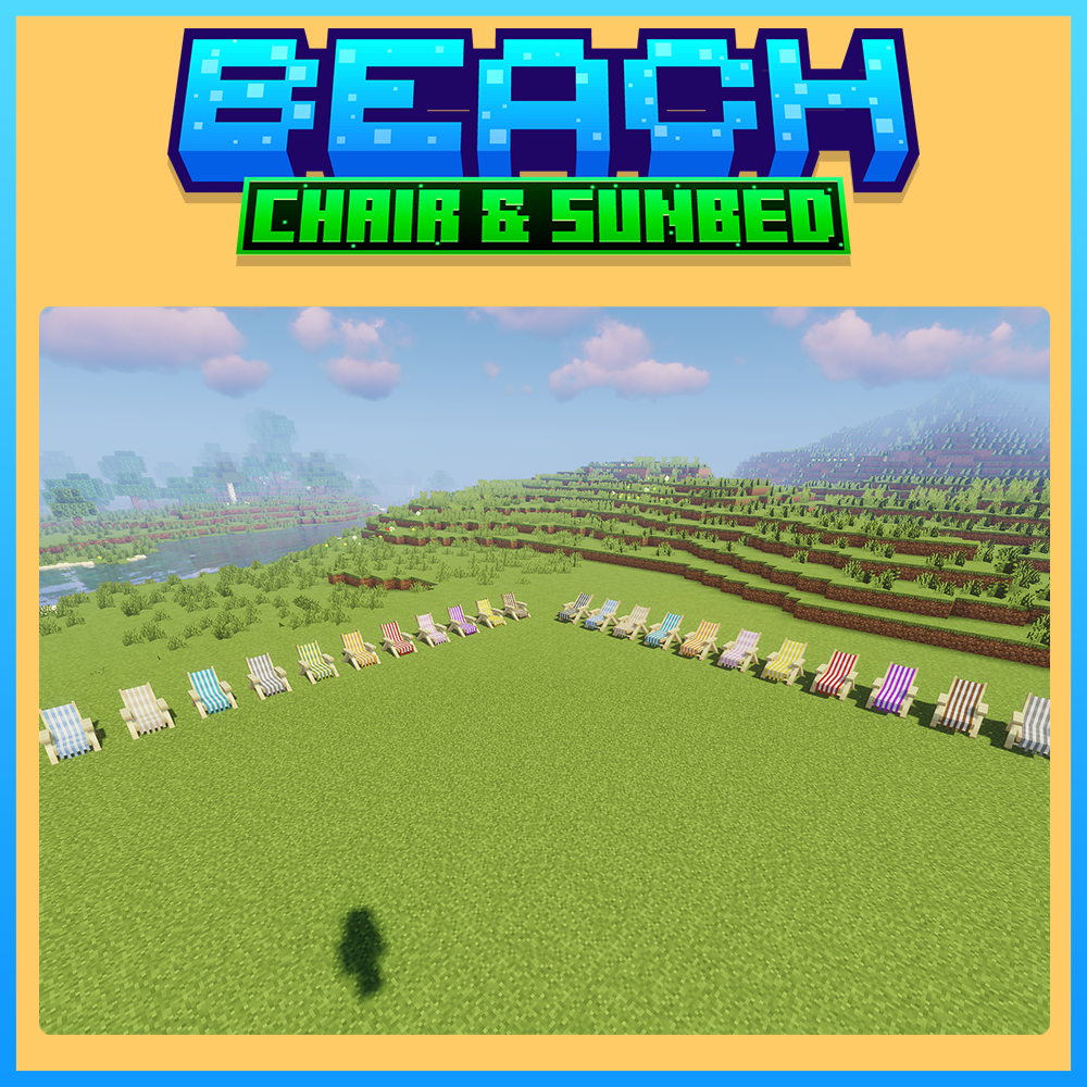 minecraft beach chair sunbed furniture pack