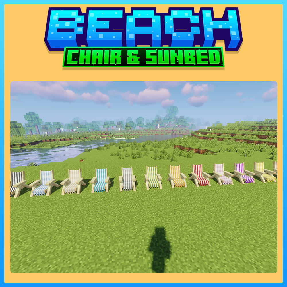 minecraft beach chair sunbed furniture pack