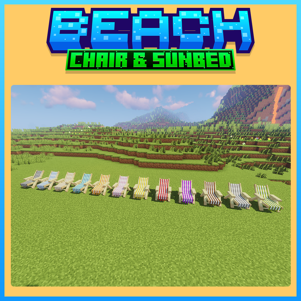 minecraft beach chair sunbed furniture pack