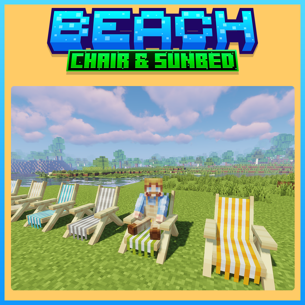 minecraft beach chair sunbed furniture pack
