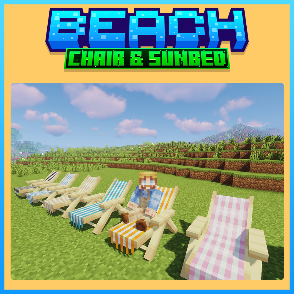 minecraft beach chair sunbed furniture pack
