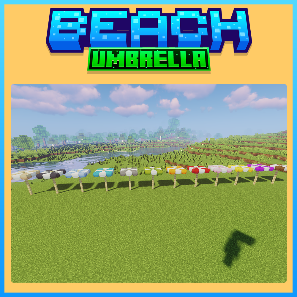 minecraft beach umbrella furniture pack