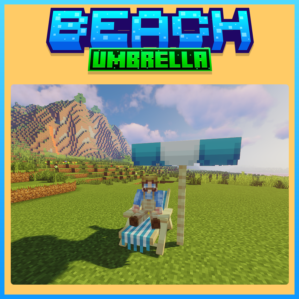 minecraft beach umbrella furniture pack