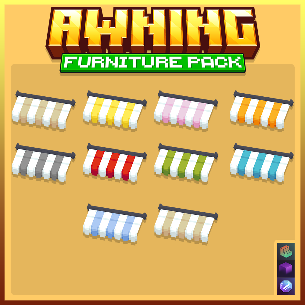 minecraft blockbench awning furniture pack