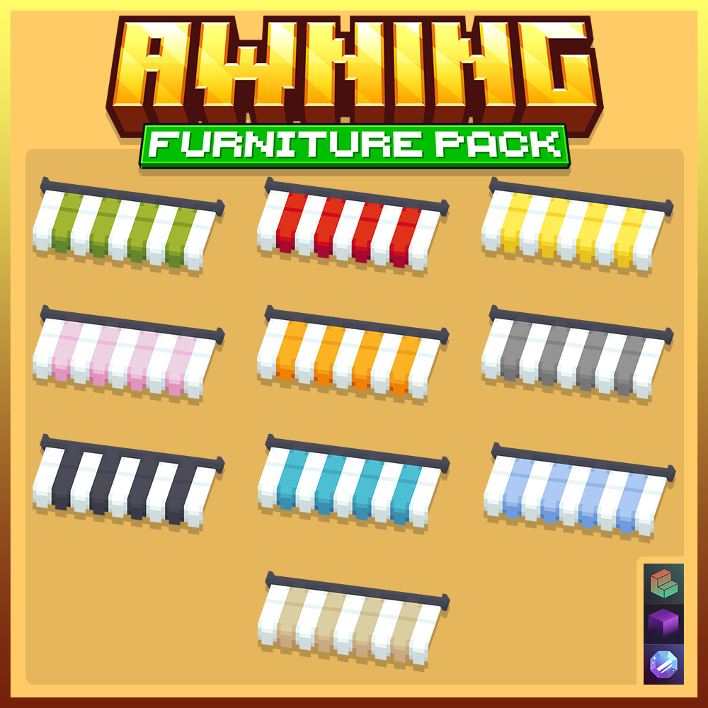 minecraft blockbench awning furniture pack