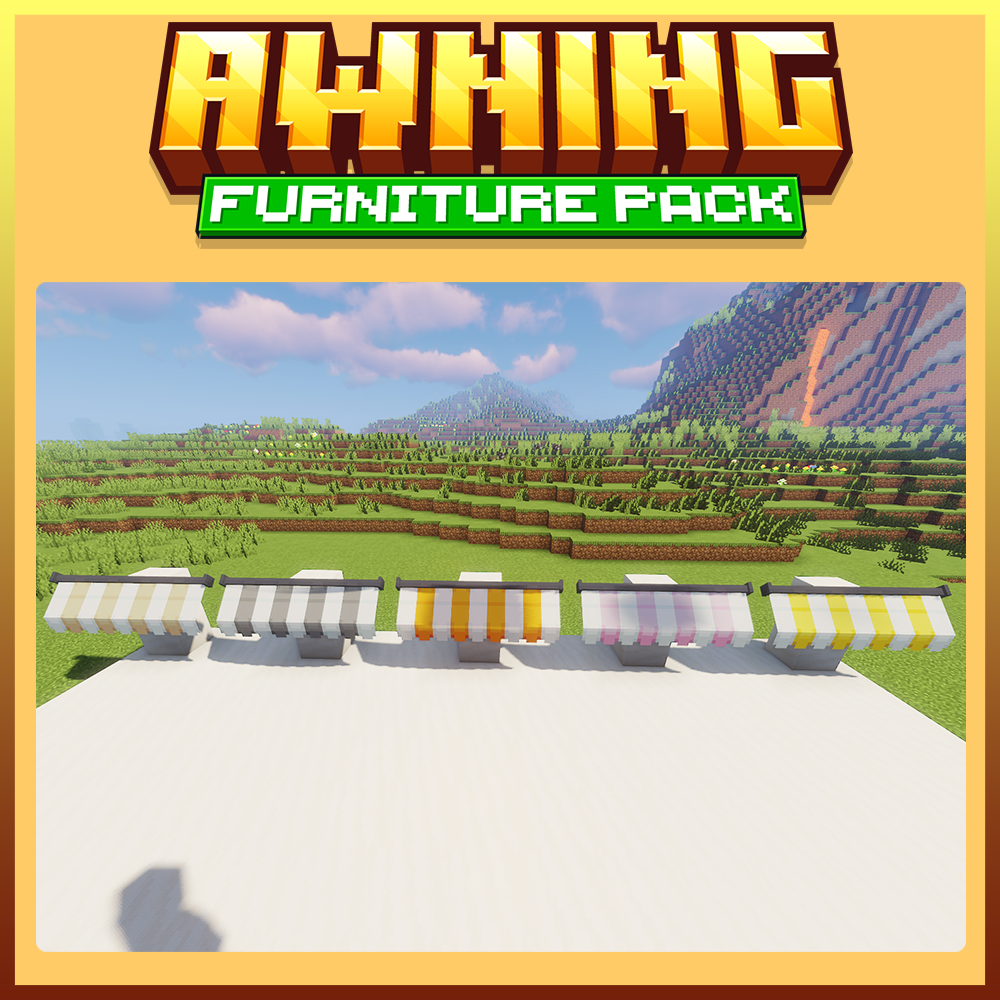 minecraft blockbench awning furniture pack