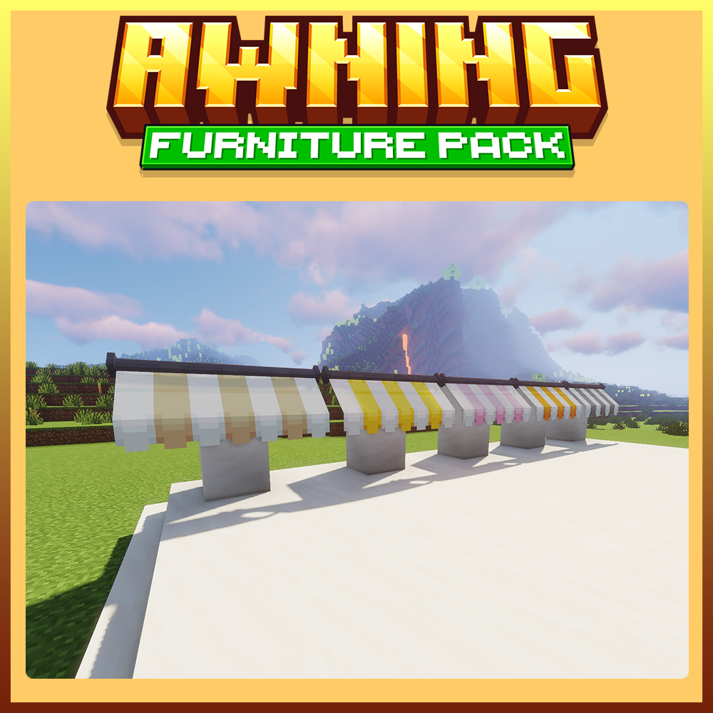 minecraft blockbench awning furniture pack