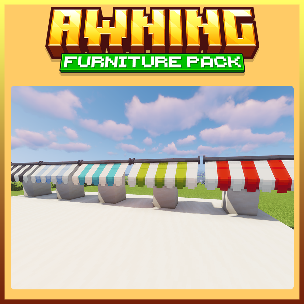 minecraft blockbench awning furniture pack