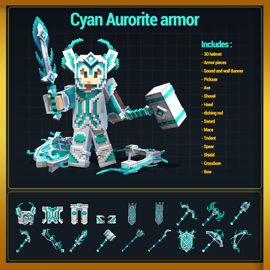 cyan aurorite armor set