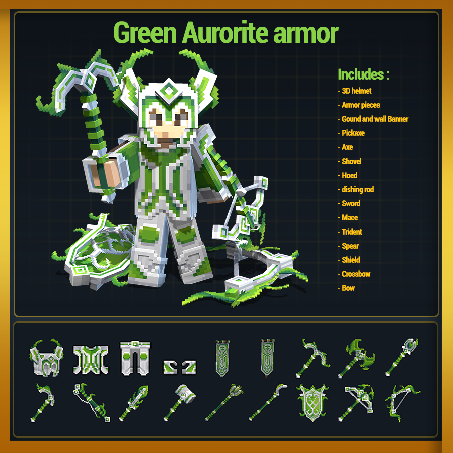 green aurorite armor set