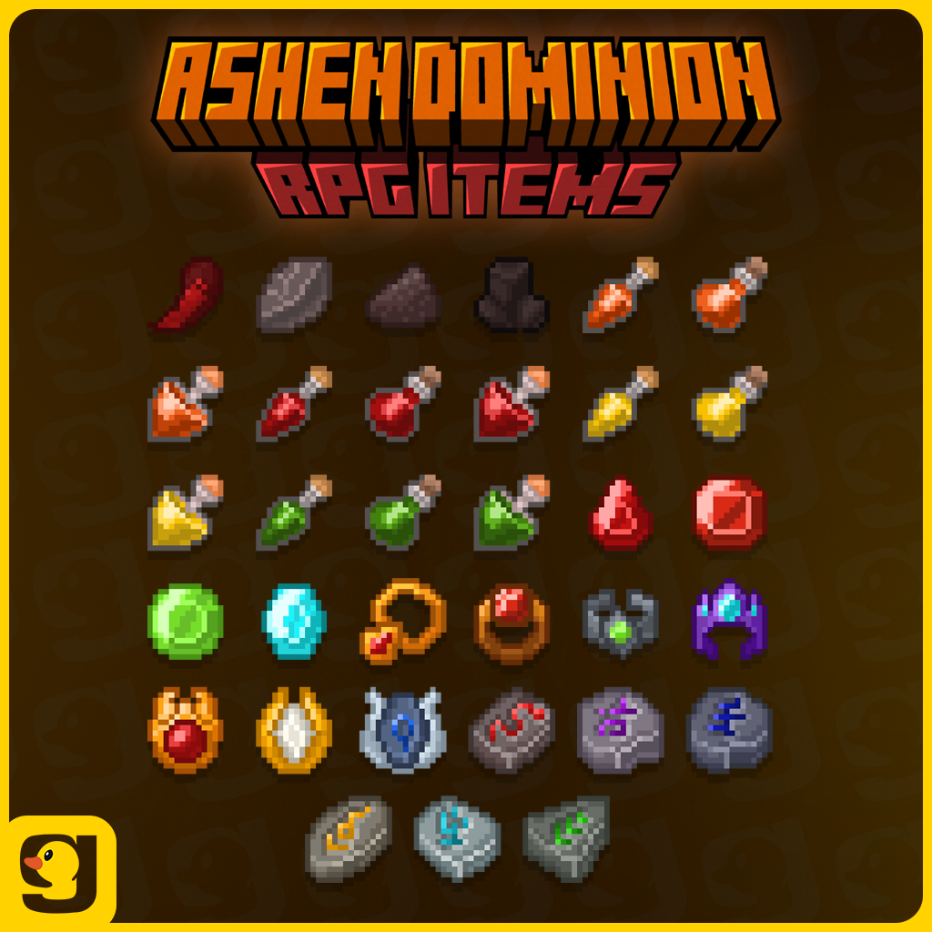 Ashen Dominion | 33x RPG Items Pack preview image
