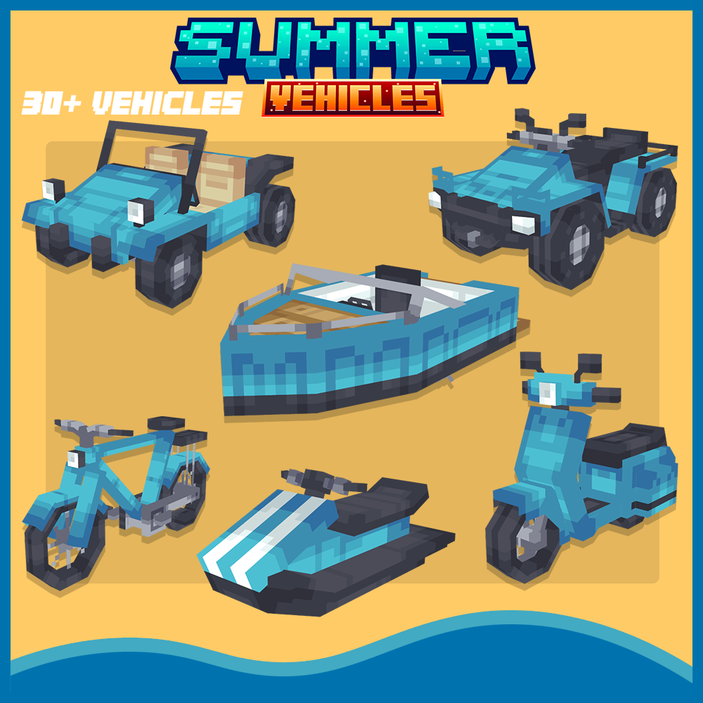 summer vehicles minecraft blockbench