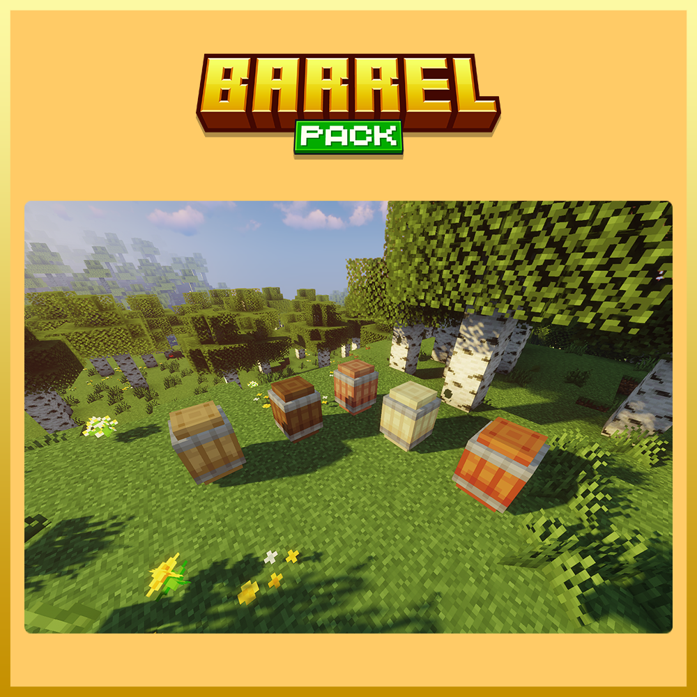 barrel furniture decor pack minecraft blockbench