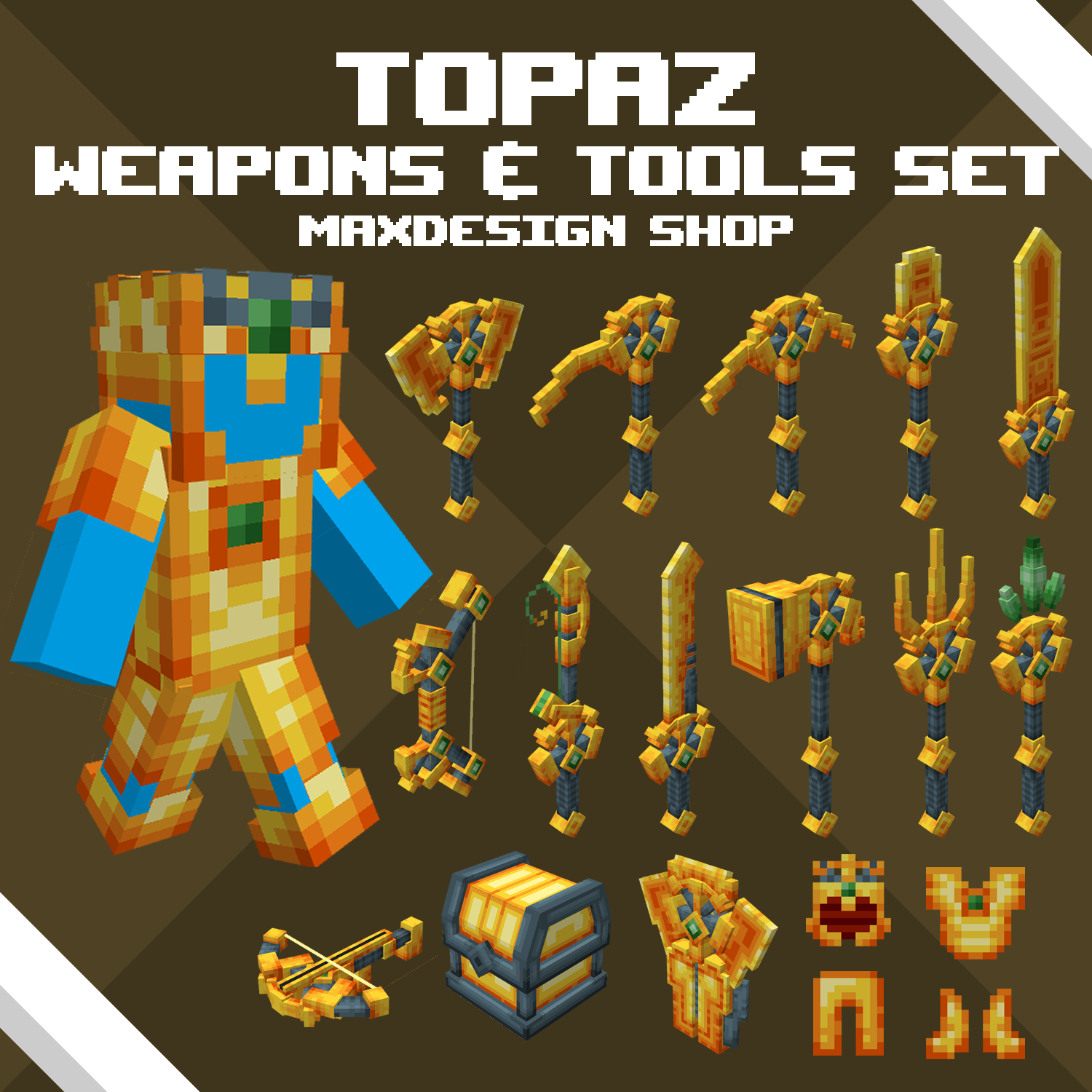 Topaz Weapons & Tools Set pré-visualização