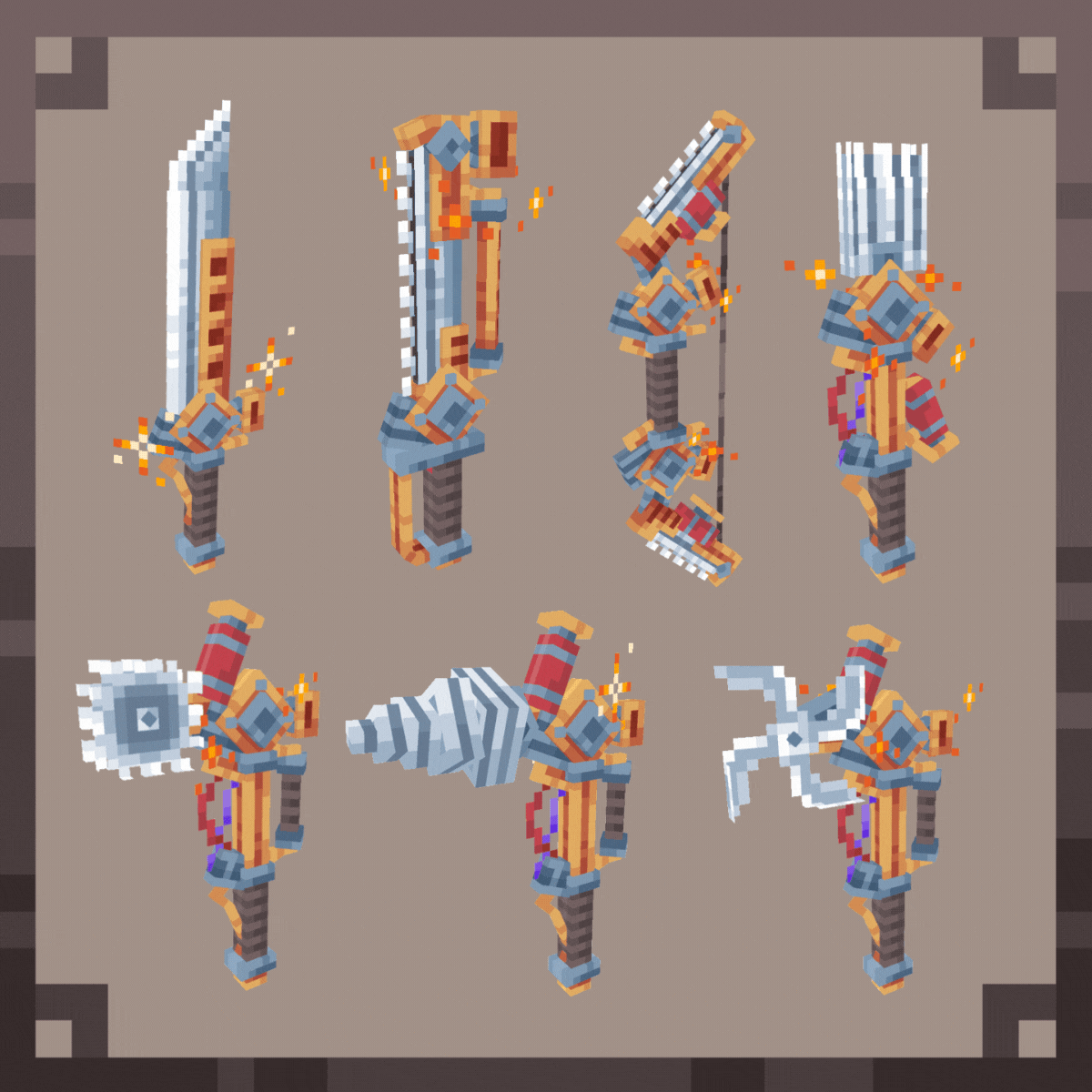 ภาพตัวอย่าง Animated Rocket Power Tools & Weapon Set - 16x