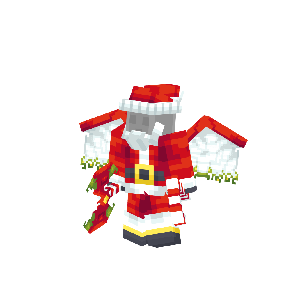 minecraft, blockbench, christmas, xmas, santa weapons, tools, armor, cosmetic set